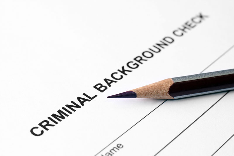 Criminal background check paperwork