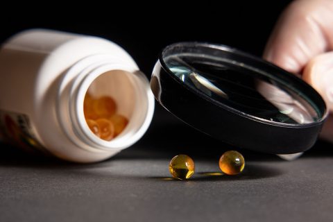 Photo Pills Close-up. Quality Control Of Pills And Biologically